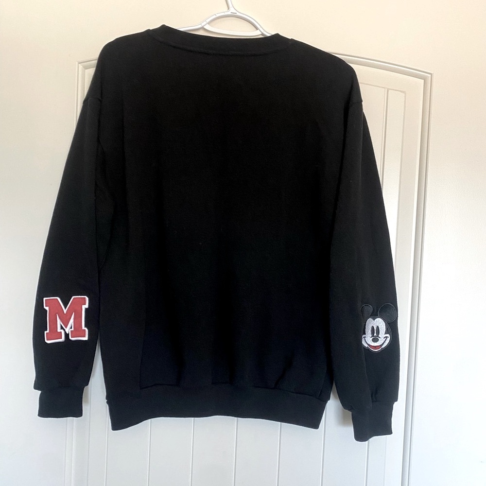 Disney Black Crewneck Mickey Mouse Sweater like new no call outs - Picture 3 of 7